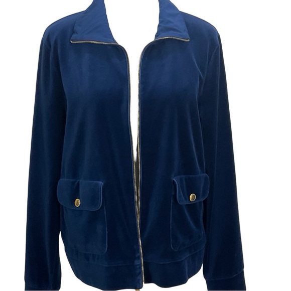 Lauren Ralph Lauren Blue Velour Jacket & Pants Size XL - Picture 6 of 12